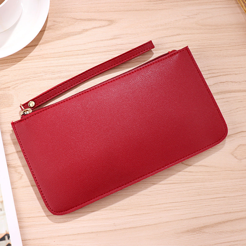 Color Soft Surface Long Fashion Large Ladies Wallets