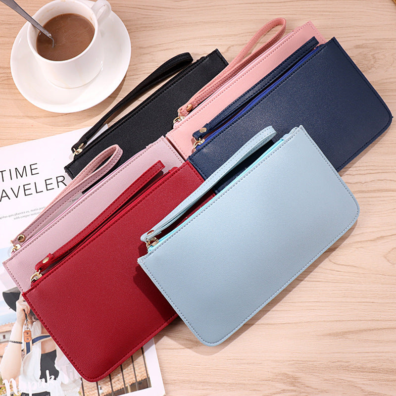 Color Soft Surface Long Fashion Large Ladies Wallets