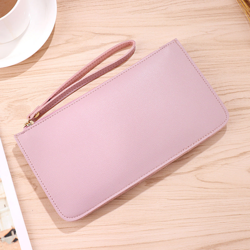 Color Soft Surface Long Fashion Large Ladies Wallets