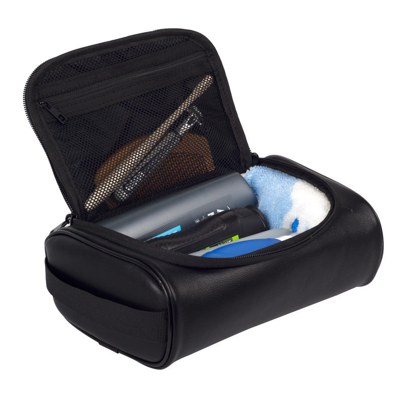Men's Leather Small-size Full Toiletry Waterproof Makeup Cosmetic Bags