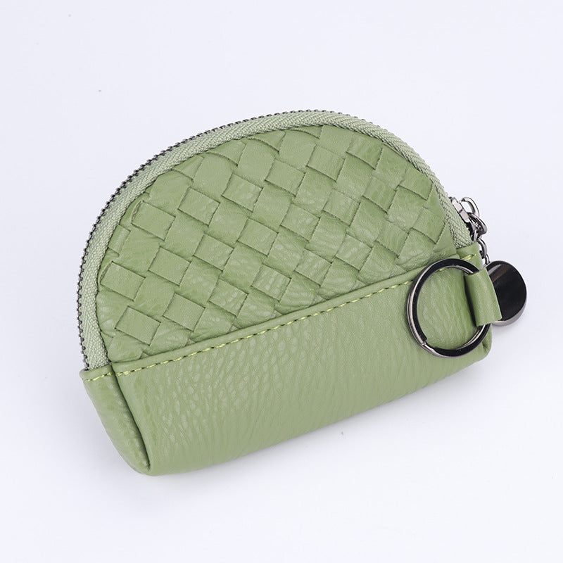 Creative Women's Hand-woven Simple Leather Zipper Ladies Wallet