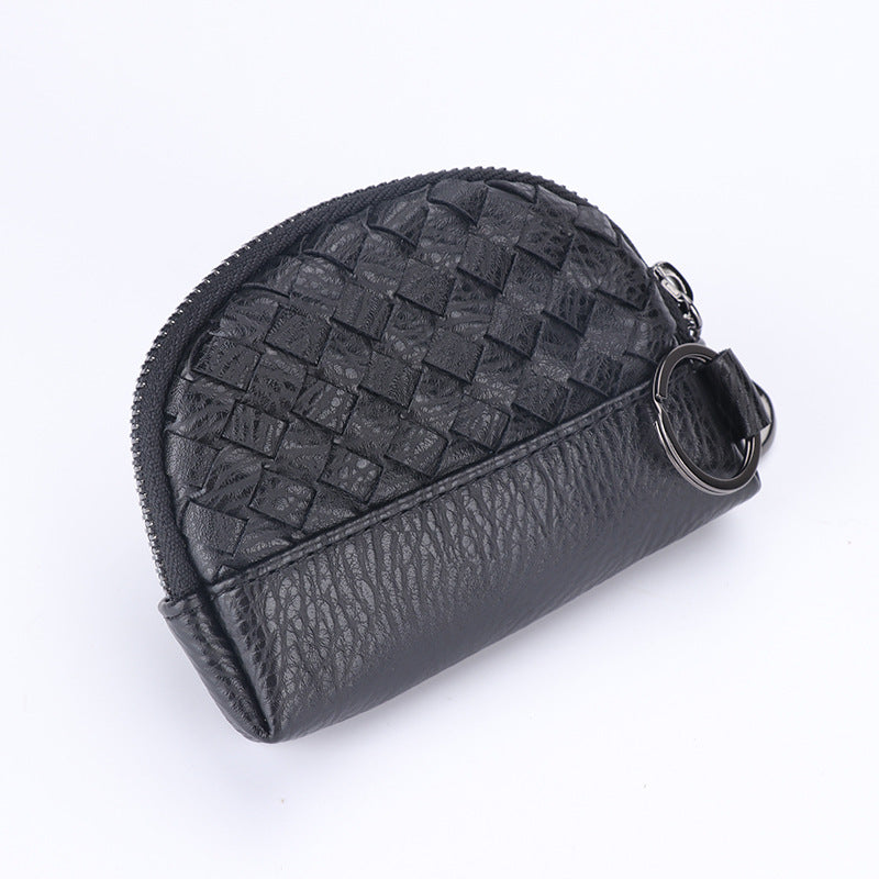 Creative Women's Hand-woven Simple Leather Zipper Ladies Wallet