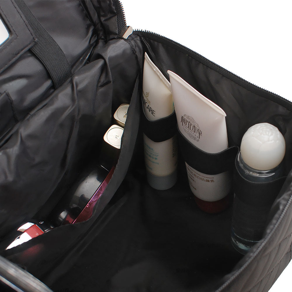 Folding Mirror Korean Style Large Capacity Wash Waterproof Makeup Bag