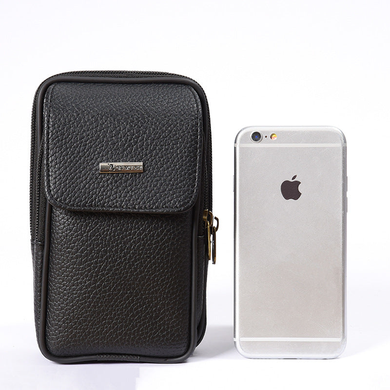 Glamorous Men's Leisure Leather Fashion Mobile Men's Waist Packs