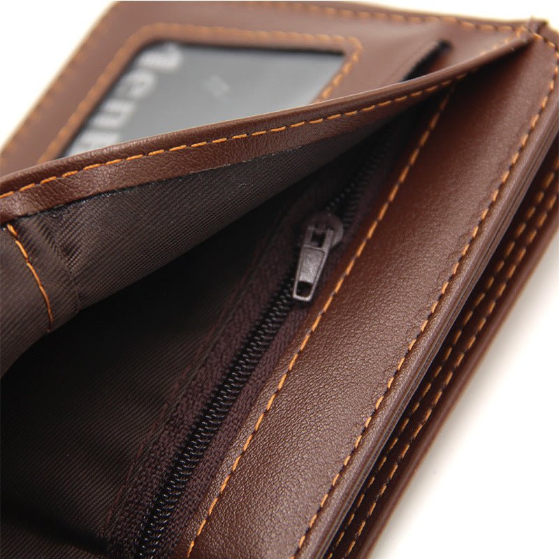 Men's Short Large Capacity Fashion Business Crocodile Pattern Men's Wallets