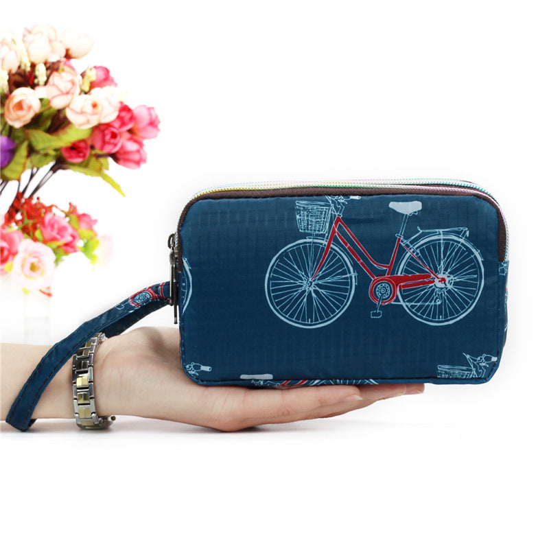 Women's Long Fabric Clutch Zipper Large Capacity Bags