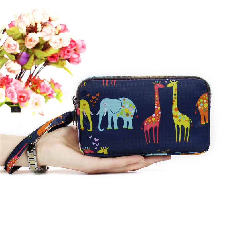 Women's Long Fabric Clutch Zipper Large Capacity Bags
