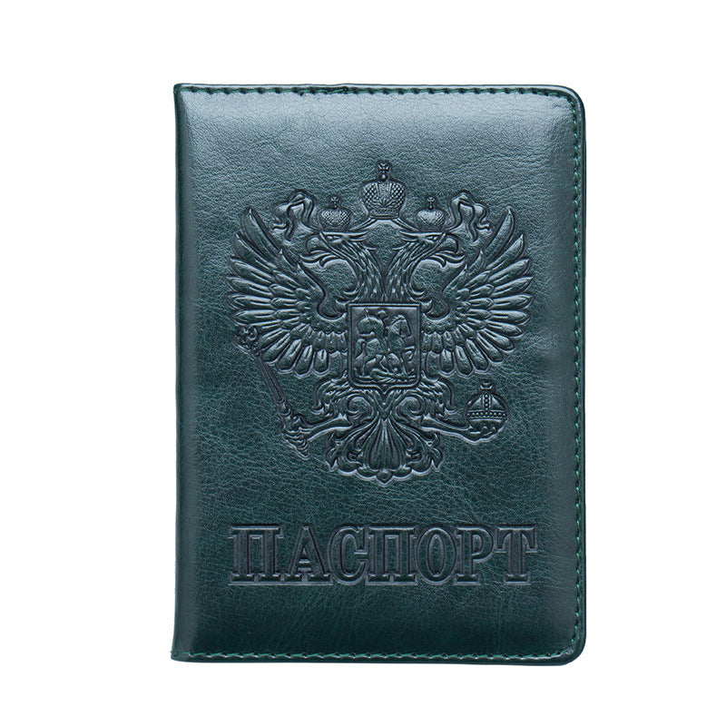 National Emblem Pattern Passport Embossing Jacket Card Holder