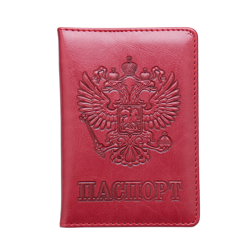 National Emblem Pattern Passport Embossing Jacket Card Holder