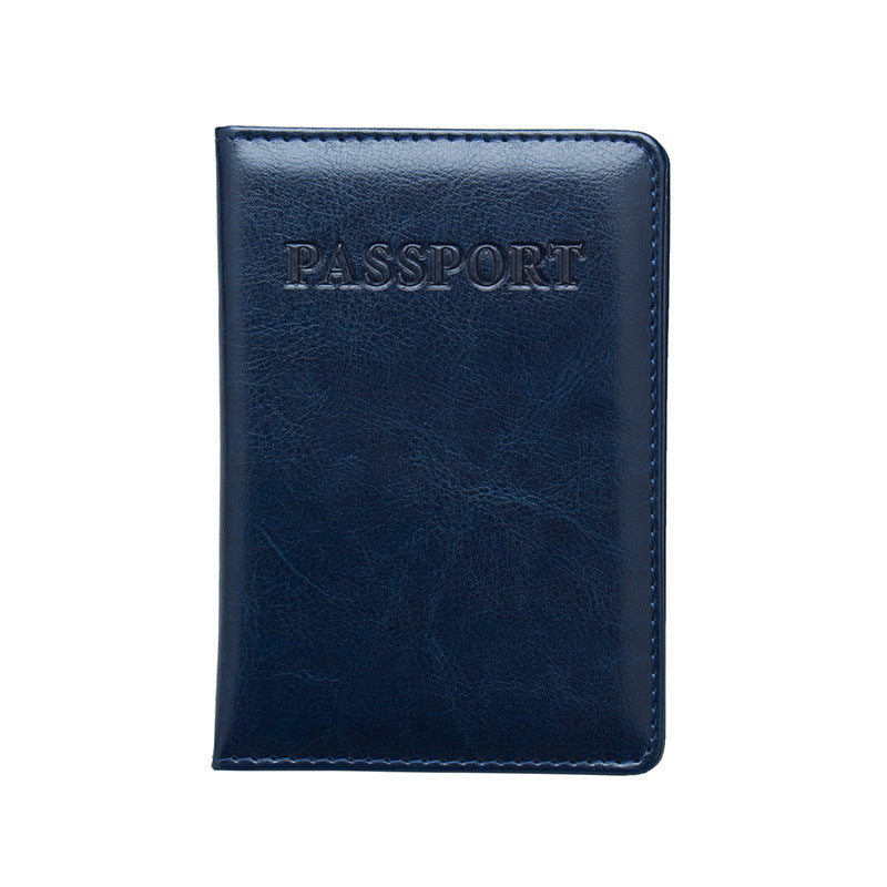 English Pattern Passport Embossing Jacket Relief Card Holder