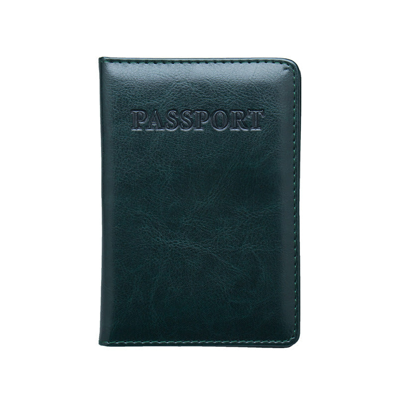 English Pattern Passport Embossing Jacket Relief Card Holder