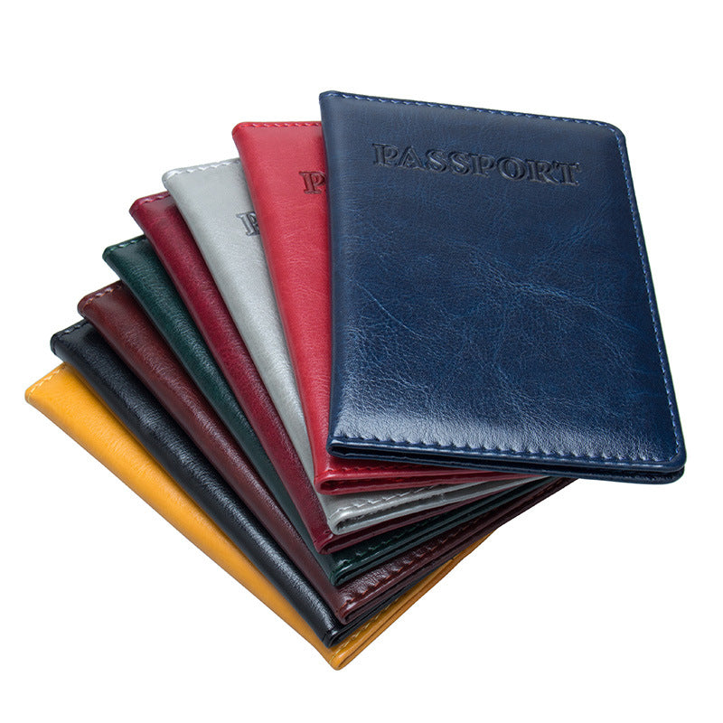 English Pattern Passport Embossing Jacket Relief Card Holder