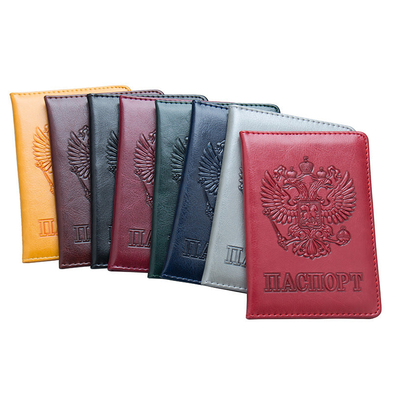 National Emblem Pattern Passport Embossing Jacket Card Holder