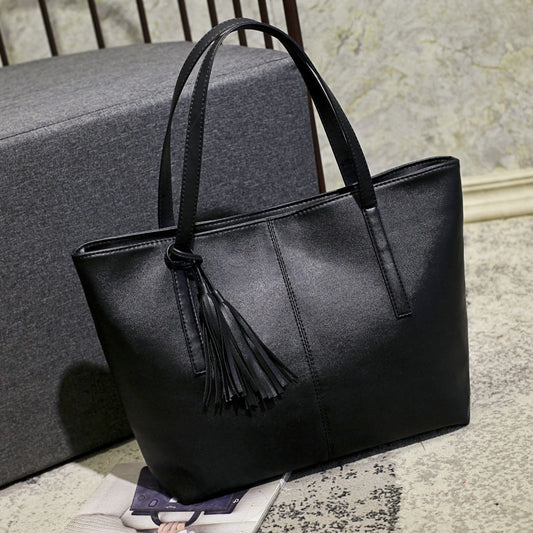 Women's Four Capacity Texture Korean Fashion Big Handbags