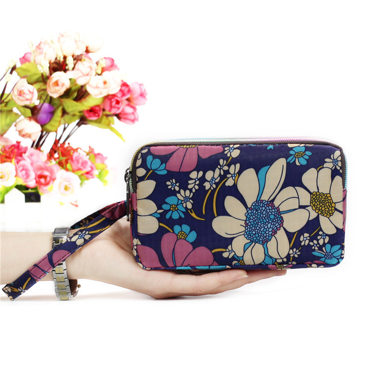 Women's Long Fabric Clutch Zipper Large Capacity Bags