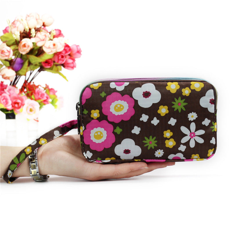 Women's Long Fabric Clutch Zipper Large Capacity Bags
