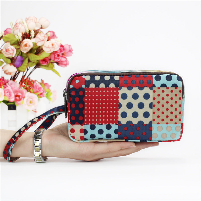 Women's Long Fabric Clutch Zipper Large Capacity Bags