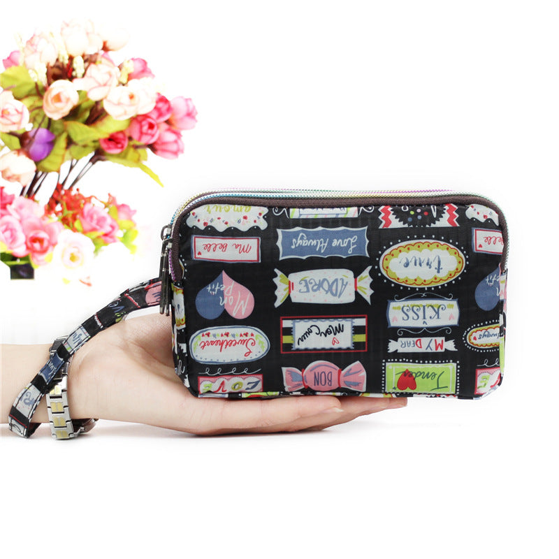 Women's Long Fabric Clutch Zipper Large Capacity Bags
