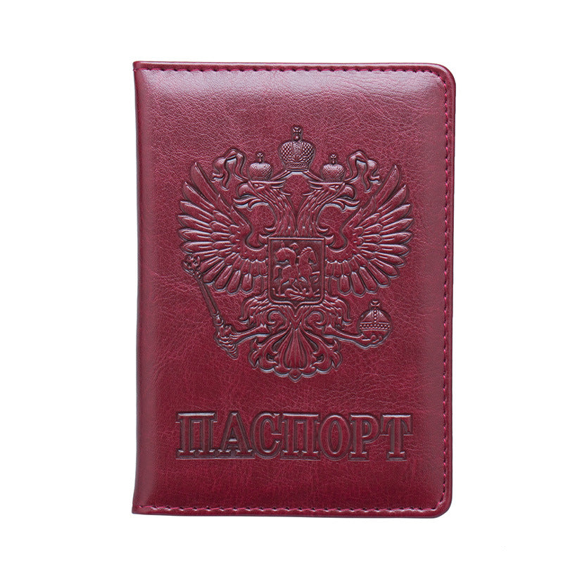 National Emblem Pattern Passport Embossing Jacket Card Holder