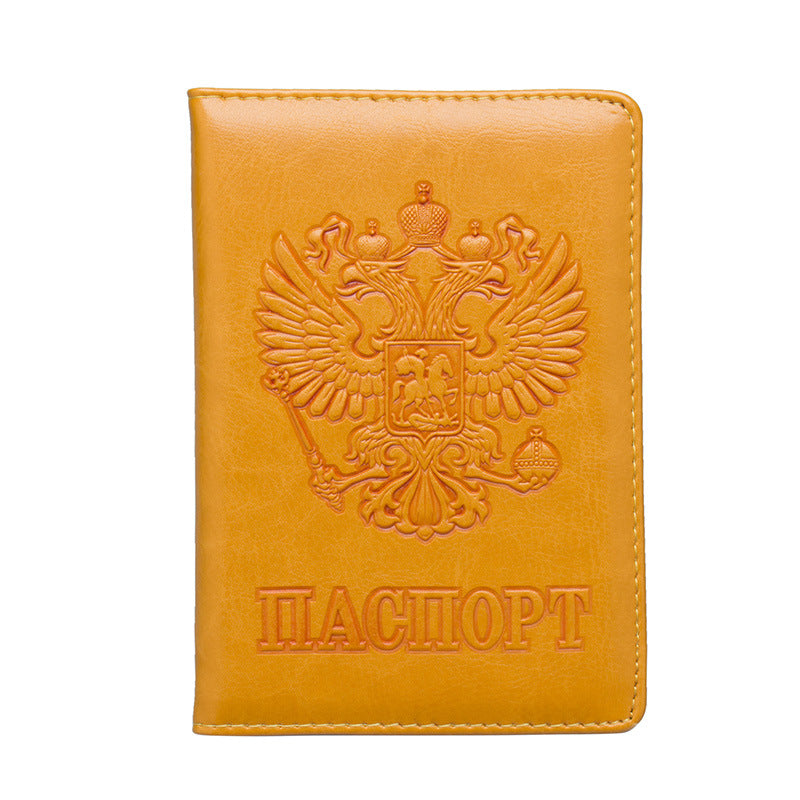 National Emblem Pattern Passport Embossing Jacket Card Holder