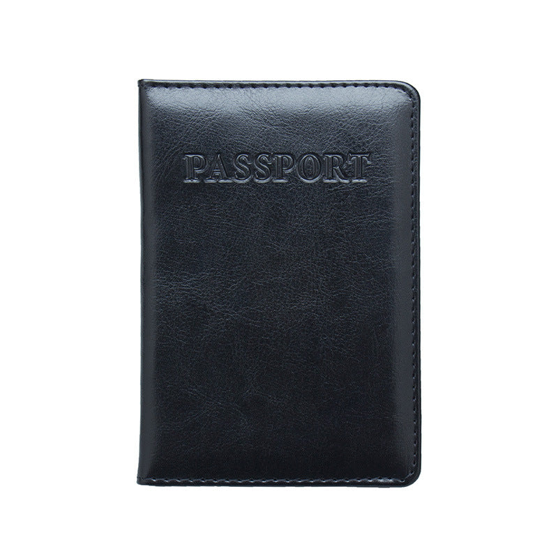 English Pattern Passport Embossing Jacket Relief Card Holder