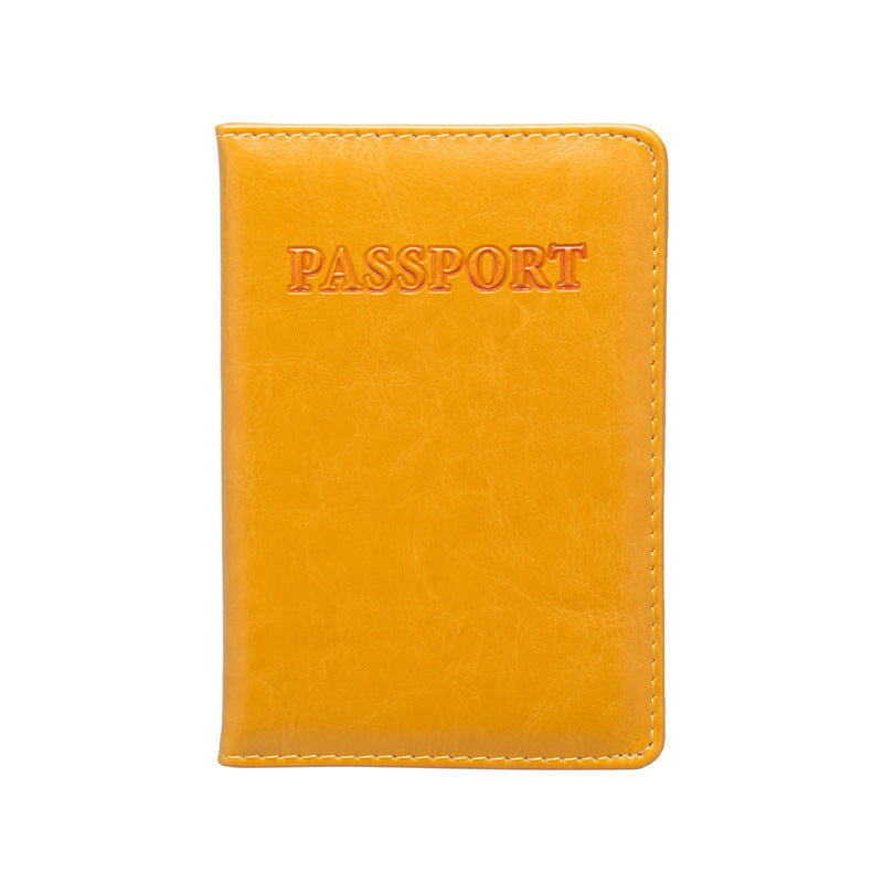 English Pattern Passport Embossing Jacket Relief Card Holder