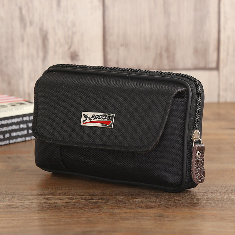 Men's Mobile Canvas Multifunctional Horizontal Vertical Men's Waist Packs