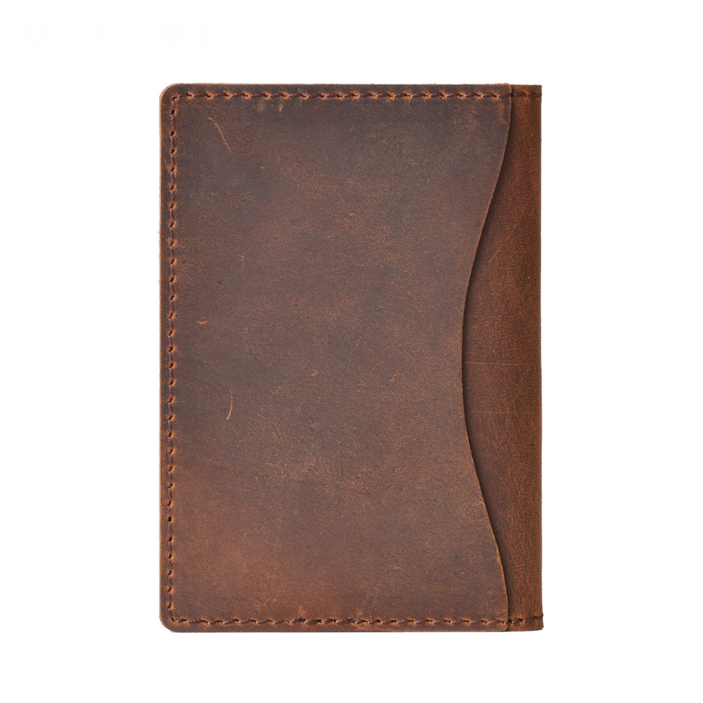 Men's Simple Crazy Horse Leather Vintage Cowhide Card Holder