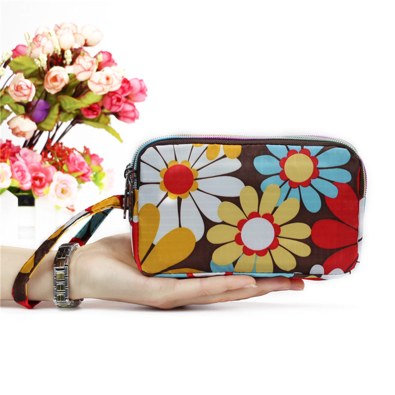 Women's Long Fabric Clutch Zipper Large Capacity Bags