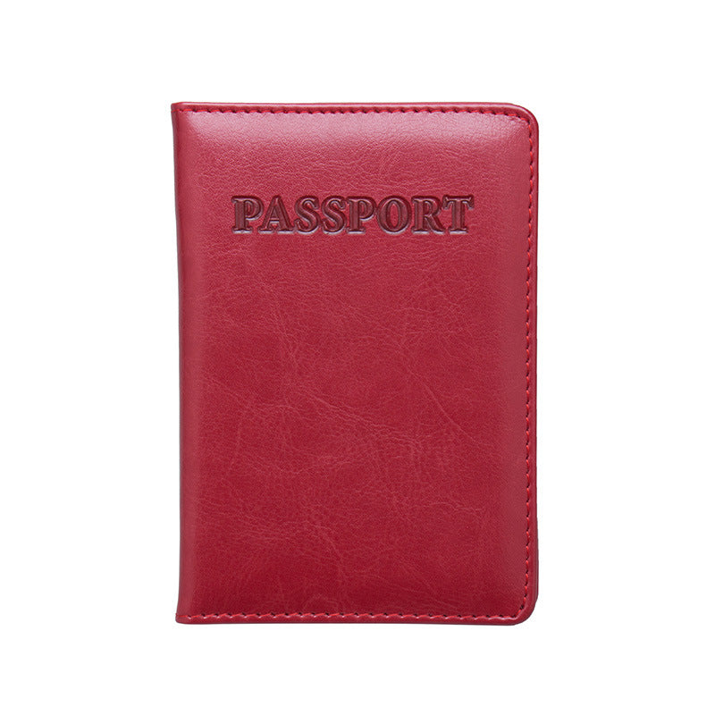 English Pattern Passport Embossing Jacket Relief Card Holder