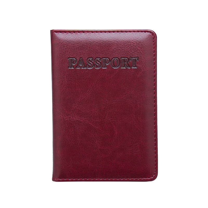 English Pattern Passport Embossing Jacket Relief Card Holder