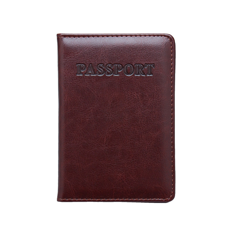 English Pattern Passport Embossing Jacket Relief Card Holder