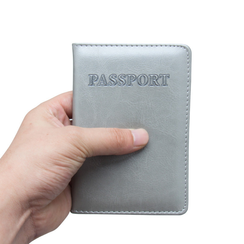 English Pattern Passport Embossing Jacket Relief Card Holder