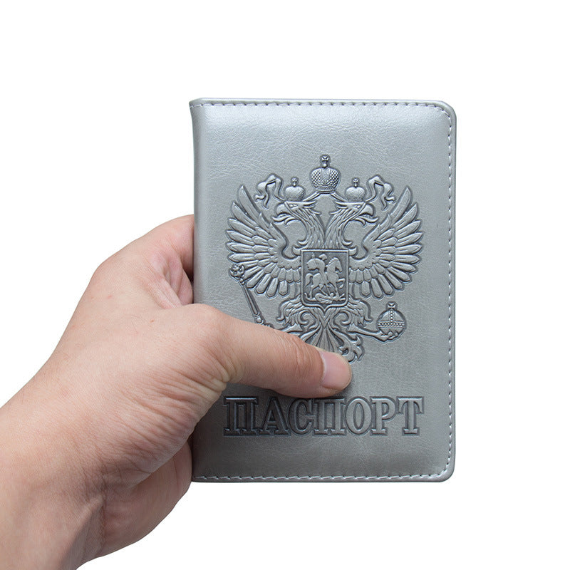 National Emblem Pattern Passport Embossing Jacket Card Holder