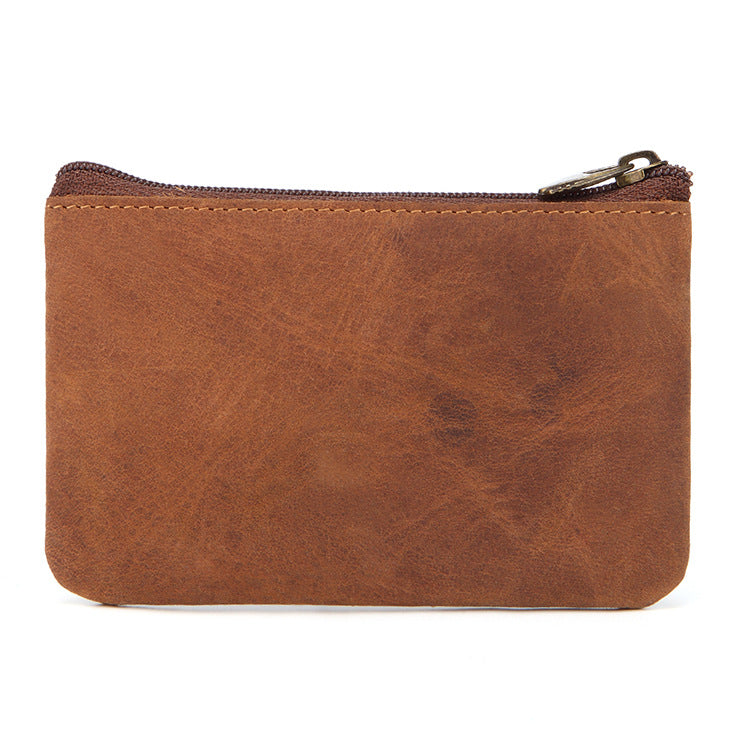 Leather Zipper Creative Korean Version Crazy Men's Wallets