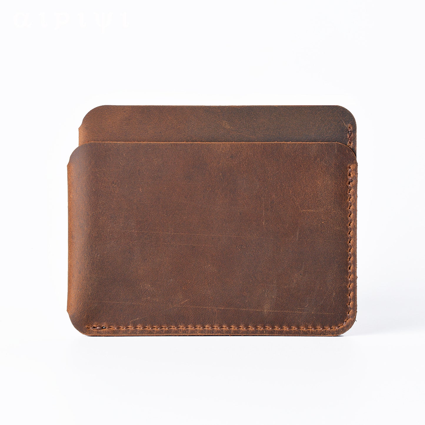 Simple Crazy Horse Leather Creative Retro Card Holder