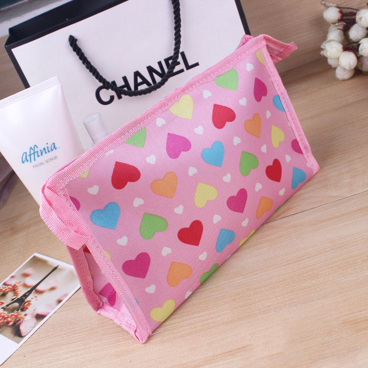 Multicolor Pattern Cute Fashion Satin Multiple Cosmetic Bags
