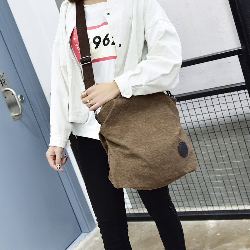 Women's Simple Artistic Canvas Portable Large Capacity Bags