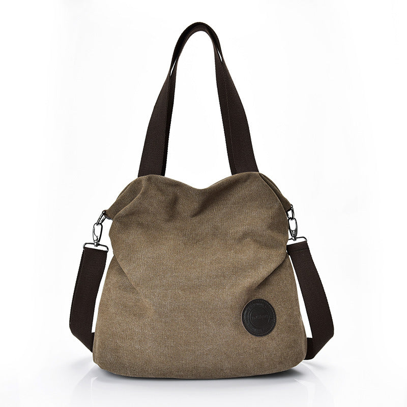 Women's Simple Artistic Canvas Portable Large Capacity Bags