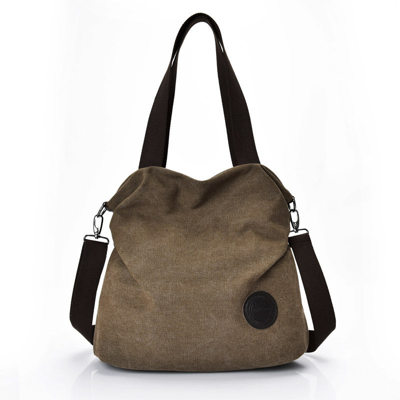 Women's Simple Artistic Canvas Portable Large Capacity Bags