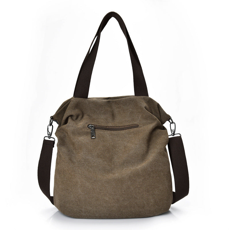 Women's Simple Artistic Canvas Portable Large Capacity Bags