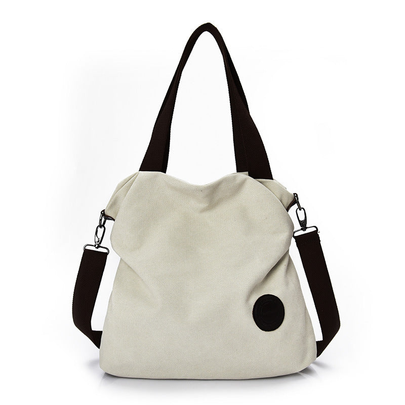 Women's Simple Artistic Canvas Portable Large Capacity Bags