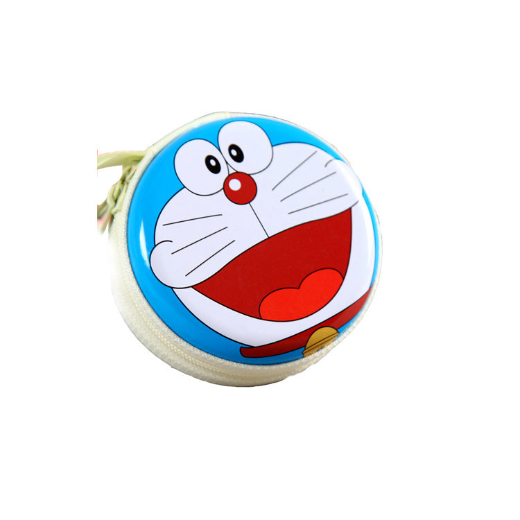 Smiley Face Tinplate Headset Cable Storage Coin Purses