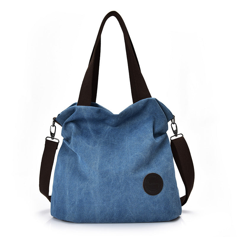 Women's Simple Artistic Canvas Portable Large Capacity Bags
