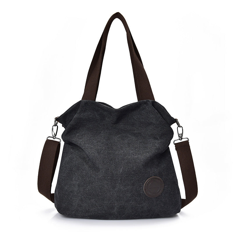 Women's Simple Artistic Canvas Portable Large Capacity Bags