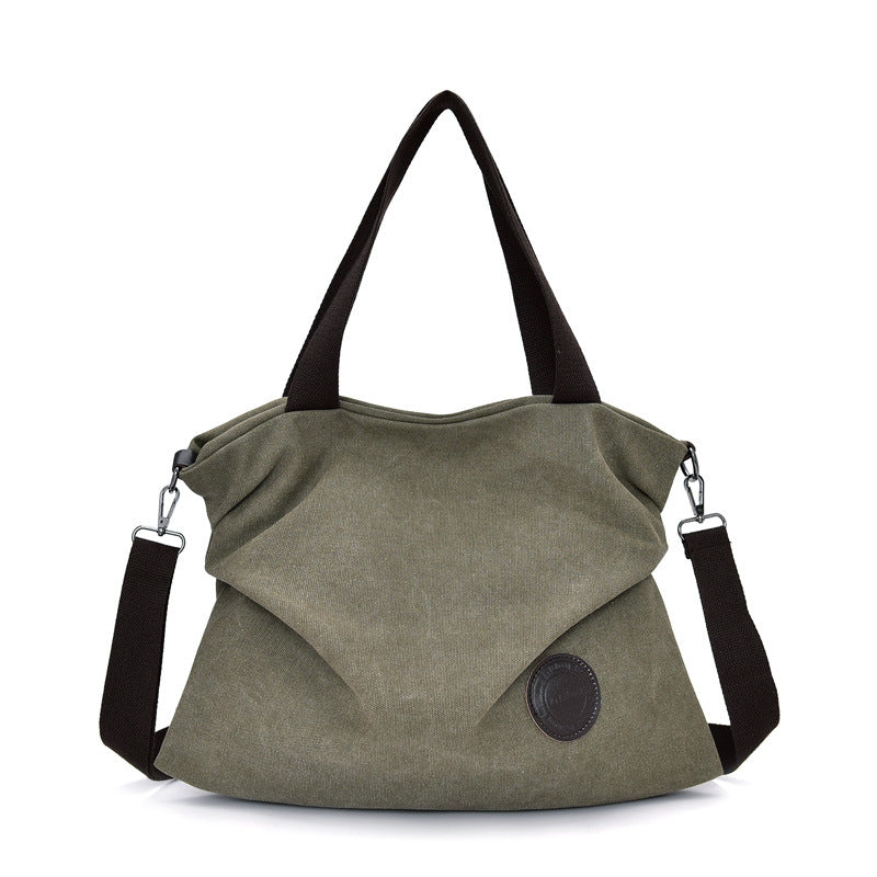 Women's Simple Artistic Canvas Portable Large Capacity Bags