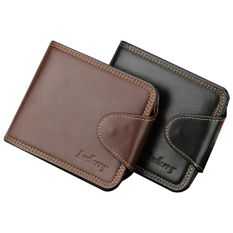 Popular Men's Business Horizontal Zipper Fan Men's Wallets