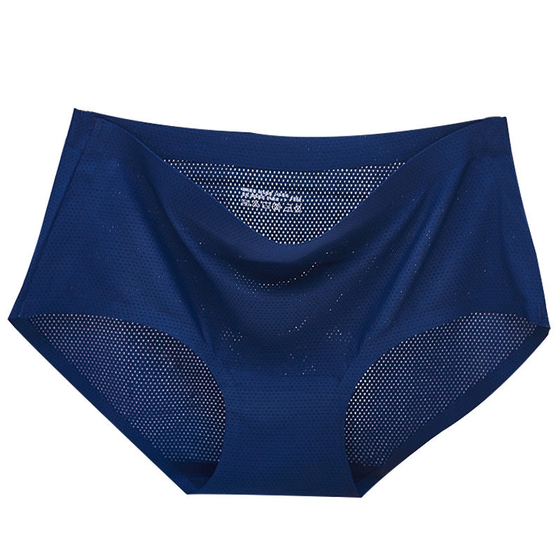 Women's Hole Ice Silk Seamless One-piece Underwear Panties