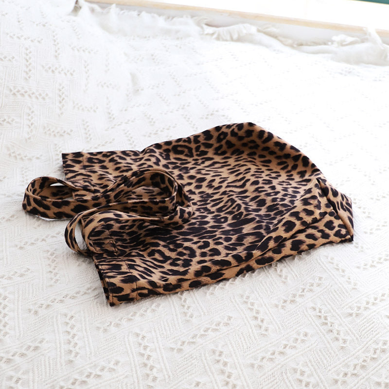 Leopard Print Canvas Leisure Shopping Korean Shoulder Bags