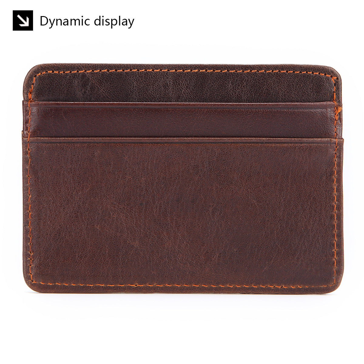 Men's Leather Oil Wax Multi Retro Cowhide Card Holder